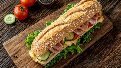 Delicious Baguette Sandwich
