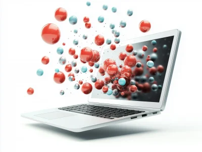 Apple Laptop on White Background