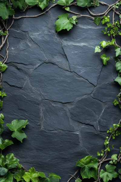 Vines on Stone Background