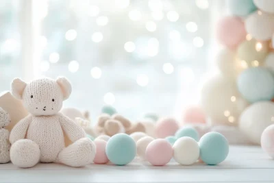 Festive Newborn Party Background