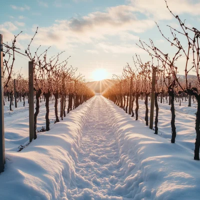 Winter Vineyard Morning