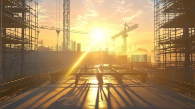 Sunrise at Construction Site