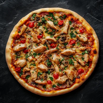 Roasted Chicken Pizza