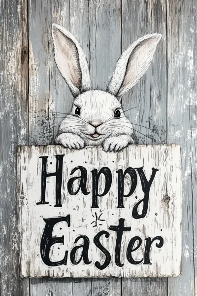 Happy Easter Bunny Illustration