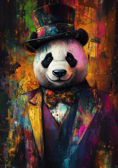 Panda in a Top Hat