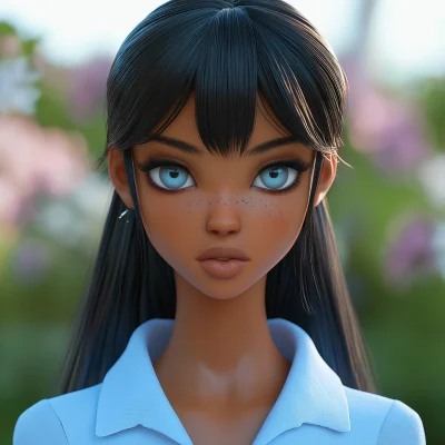 Mixed Race Girl Character