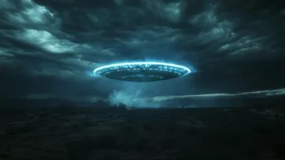 Mysterious Glowing UFO