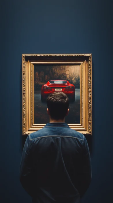 Man Admiring Art