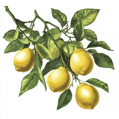 Vintage Lemon Illustration