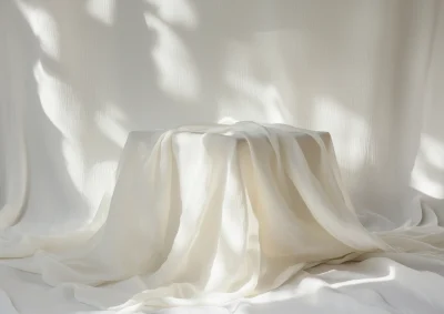 Elegant White Linen Draping