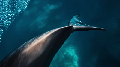 Dolphin Fin Underwater