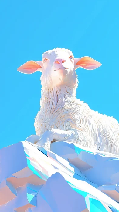 Lone Sheep in Pasture