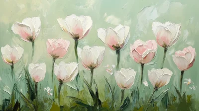 Abstract Garden of Tulips