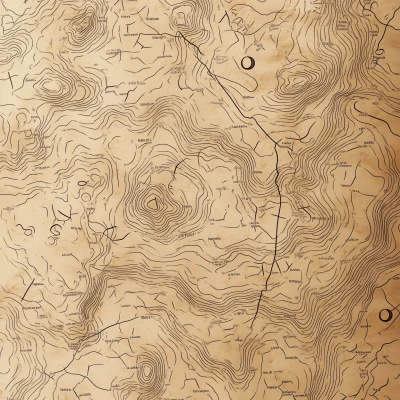 Hand Drawn Map with Ancient Symbols