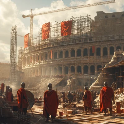 Roman Soldiers at the Colosseum