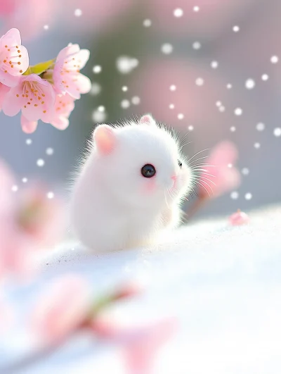 Cute Purple White Rabbit