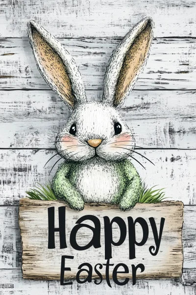 Happy Easter Bunny Illustration