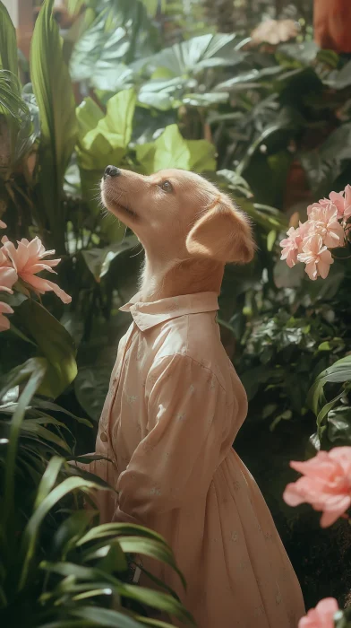 Gardener Pup in Bloom