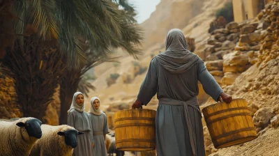 Muslim Man Carrying Water