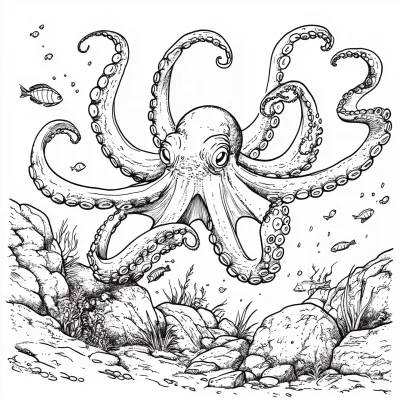 Octopus Coloring Page