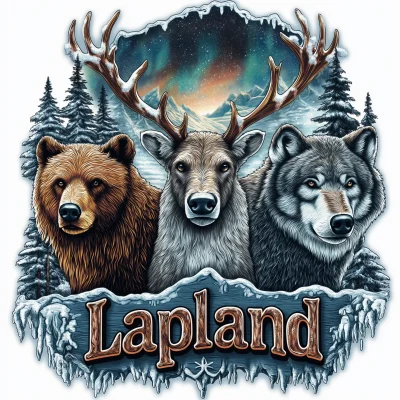 Lapland Animal Sticker Design