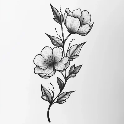 Traditional Flower Tattoo