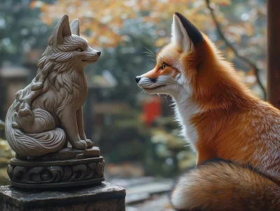 Curious Fox at the Shrine