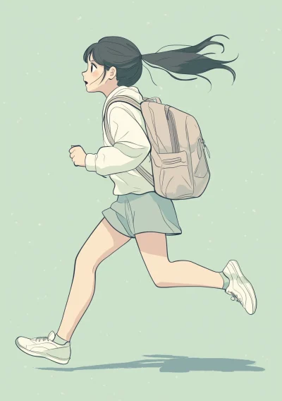 Running Teen Girl