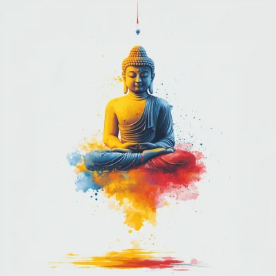 Watercolor Buddha Illustration