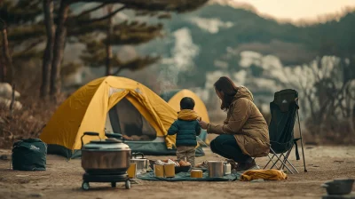 Camping Barbecue Preparation