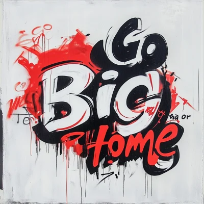 Go Big or Go Home Graffiti