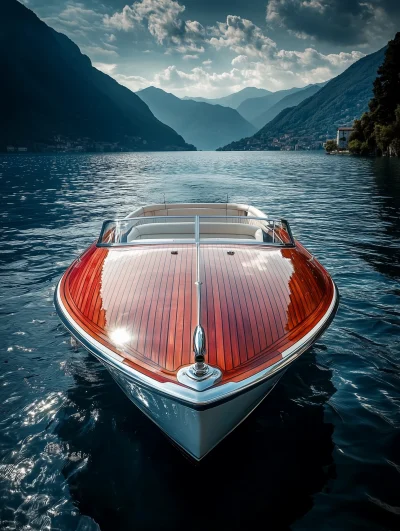 Classic Speedboat on Lake Como