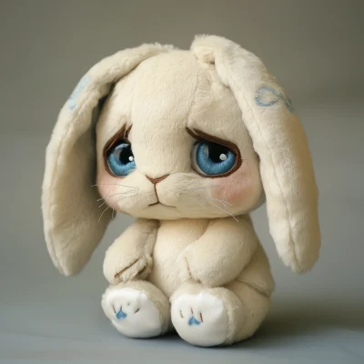 Sad Plush Toy Rabbit