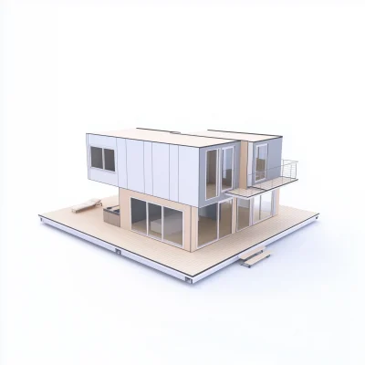 Isolated Modular Home Rendering