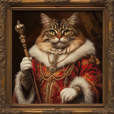 Regal Cat Portrait