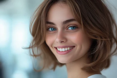 Smiling Cancer Survivor in Doctor’s Office