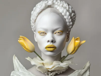 Ethereal Albino Woman Portrait