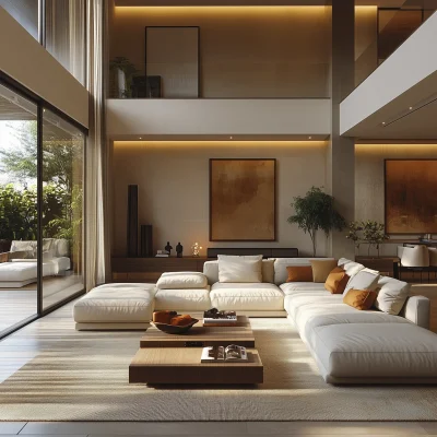 Spacious Modern Living Room