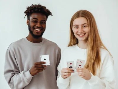 Smiling Friends with Cards