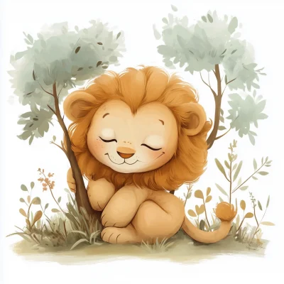 Adorable Baby Lion Playing