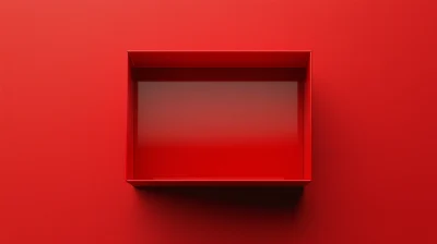 Red Glossy Rectangle Box