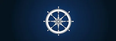 White Ship’s Wheel Logo