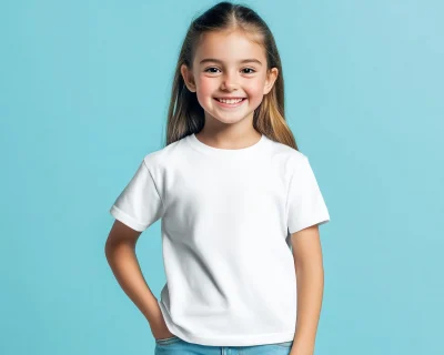 Smiling Girl in Casual Outfit