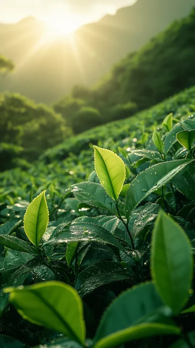 Serene Tea Fields