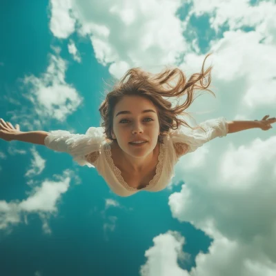 Woman Falling from the Sky