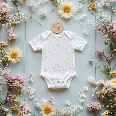 Pastel Baby Onesie Display