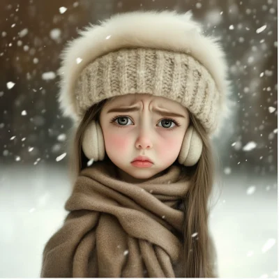 Sad Winter Girl