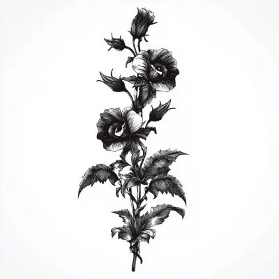 Gothic Botanical Vector