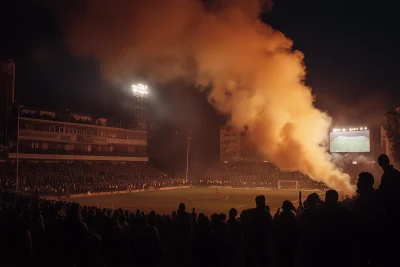 Nighttime Soccer Stadium