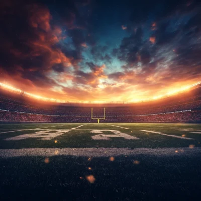 Dramatic Football Field